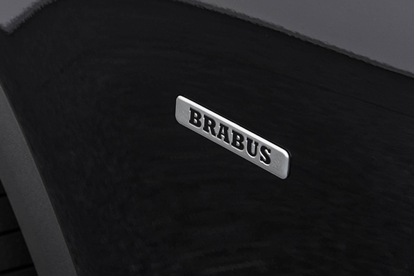 Mercedes Brabus Self Adhesive Bodyside Emblem Graphite Yellow Edition |  Metal Emblems | Accessories | X-Sticker